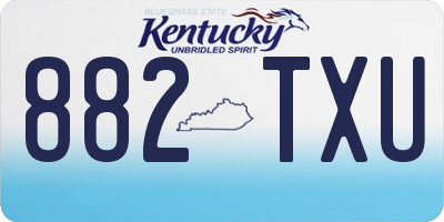 KY license plate 882TXU