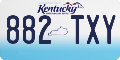 KY license plate 882TXY