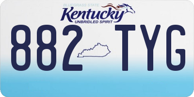 KY license plate 882TYG