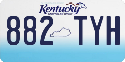 KY license plate 882TYH