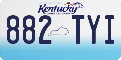 KY license plate 882TYI