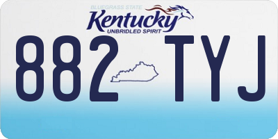 KY license plate 882TYJ