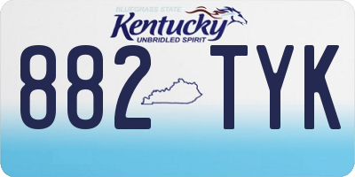 KY license plate 882TYK