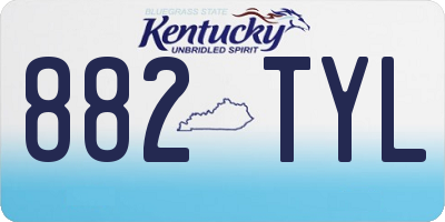 KY license plate 882TYL