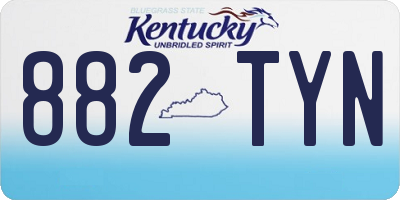 KY license plate 882TYN