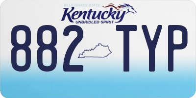 KY license plate 882TYP