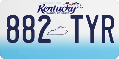 KY license plate 882TYR