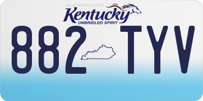 KY license plate 882TYV