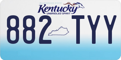 KY license plate 882TYY