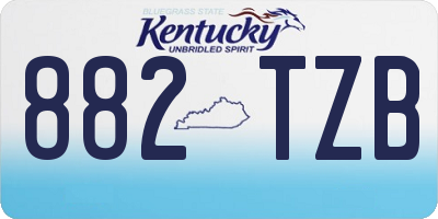 KY license plate 882TZB