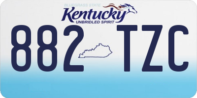 KY license plate 882TZC