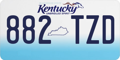 KY license plate 882TZD