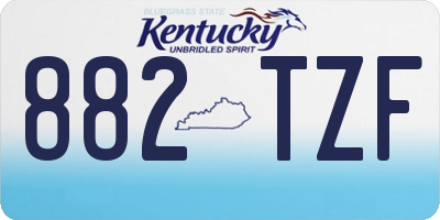 KY license plate 882TZF