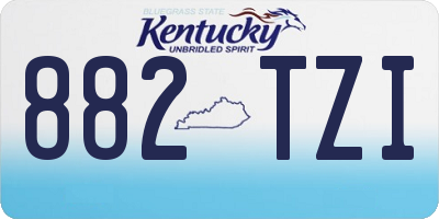KY license plate 882TZI