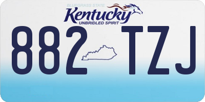 KY license plate 882TZJ