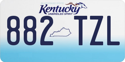 KY license plate 882TZL