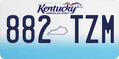 KY license plate 882TZM