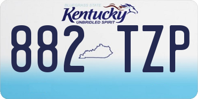 KY license plate 882TZP