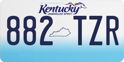 KY license plate 882TZR