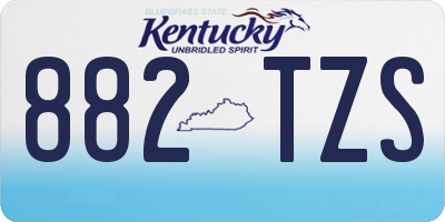 KY license plate 882TZS