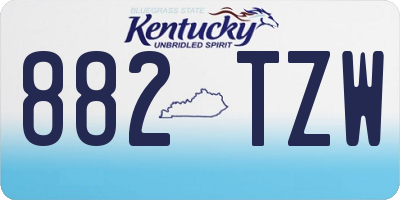 KY license plate 882TZW