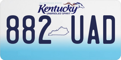 KY license plate 882UAD