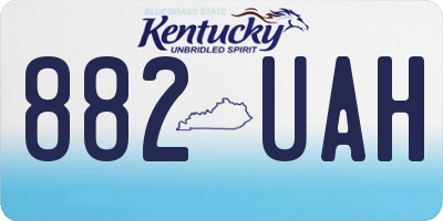 KY license plate 882UAH