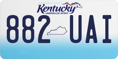 KY license plate 882UAI