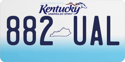 KY license plate 882UAL