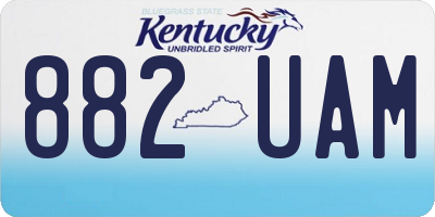KY license plate 882UAM