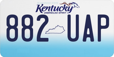 KY license plate 882UAP