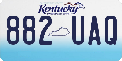 KY license plate 882UAQ