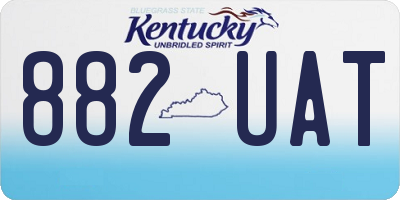 KY license plate 882UAT