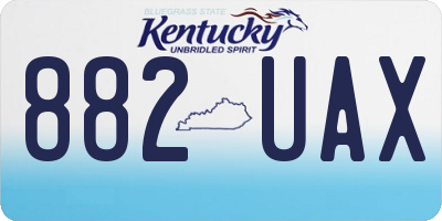 KY license plate 882UAX