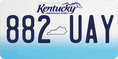 KY license plate 882UAY