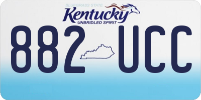 KY license plate 882UCC