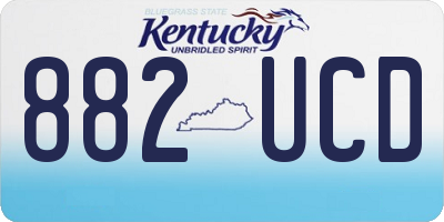 KY license plate 882UCD