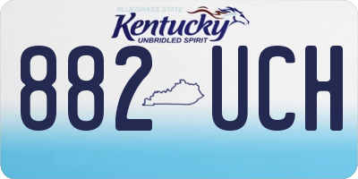 KY license plate 882UCH