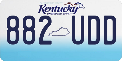 KY license plate 882UDD