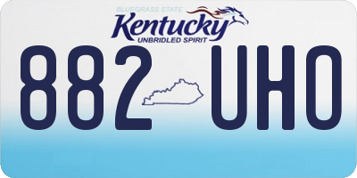 KY license plate 882UHO
