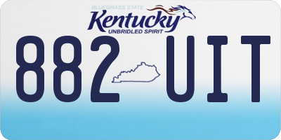 KY license plate 882UIT