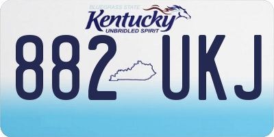 KY license plate 882UKJ