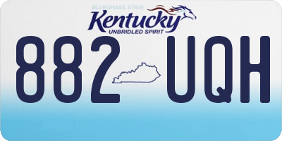 KY license plate 882UQH