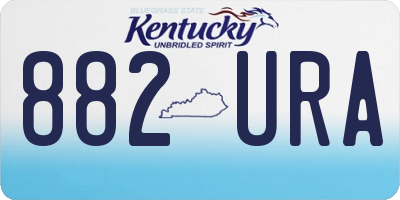 KY license plate 882URA