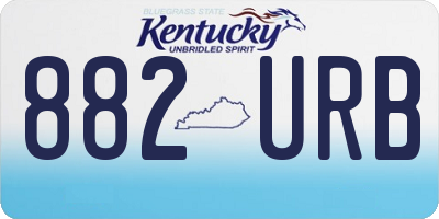 KY license plate 882URB