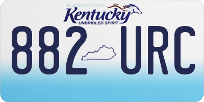 KY license plate 882URC