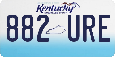 KY license plate 882URE