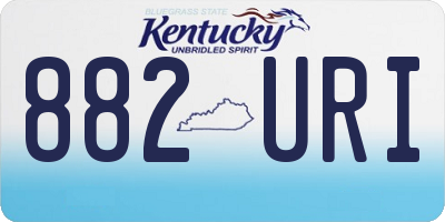 KY license plate 882URI