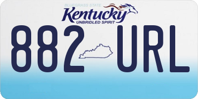 KY license plate 882URL