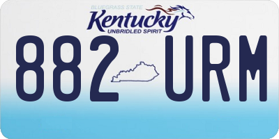 KY license plate 882URM
